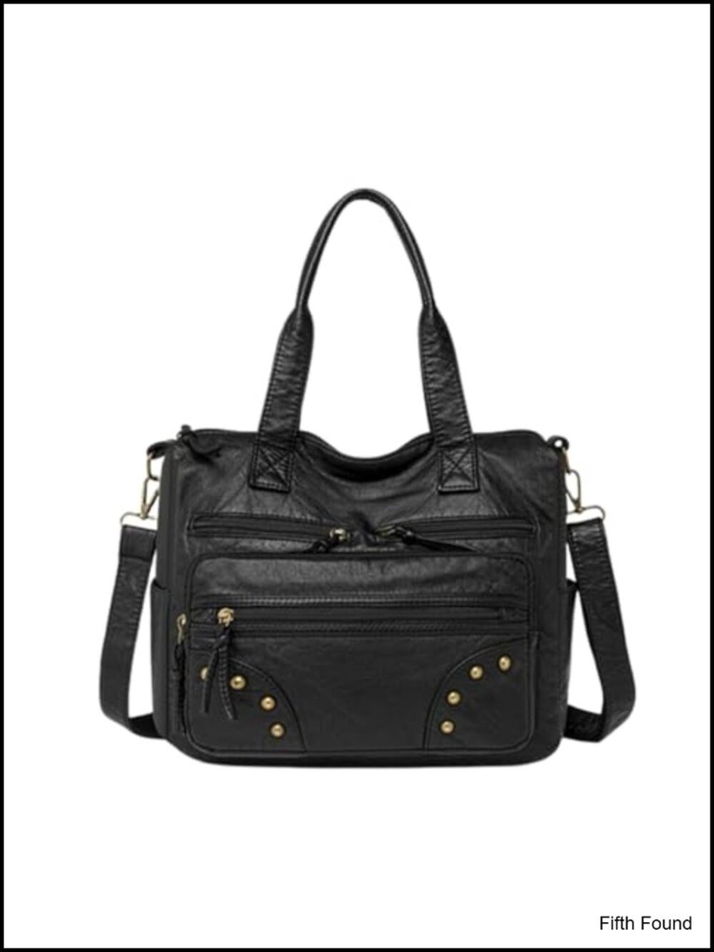 PU Leather Hobo Handbag Top Handle Satchel Multi-Pocket Purse